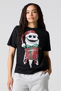 Jack Christmas Graphic Boyfriend T-Shirt