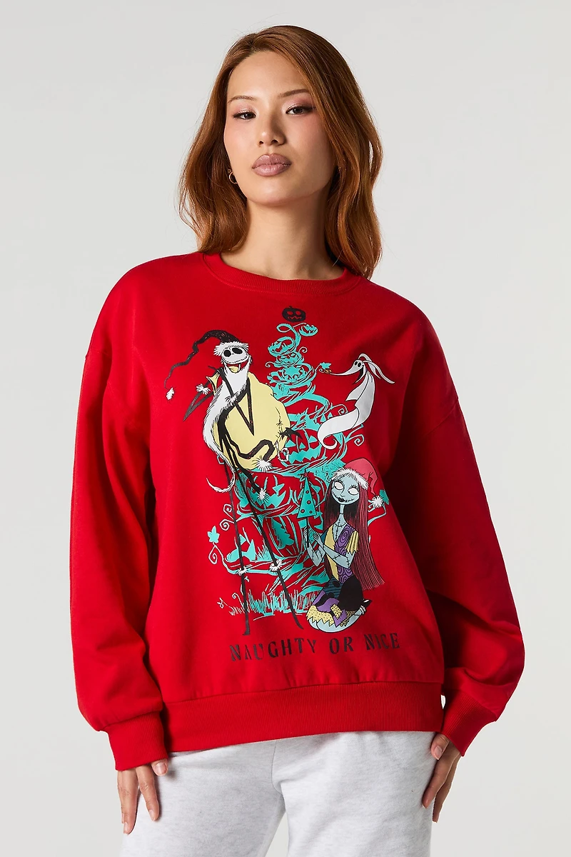 Nightmare Before Christmas Graphic Fleece Sweatshirt