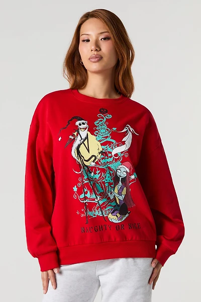 Nightmare Before Christmas Graphic Fleece Sweatshirt