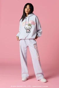 Pantalon d'entraînement à jambe large avec imprimé Hello Kitty® des fêtes