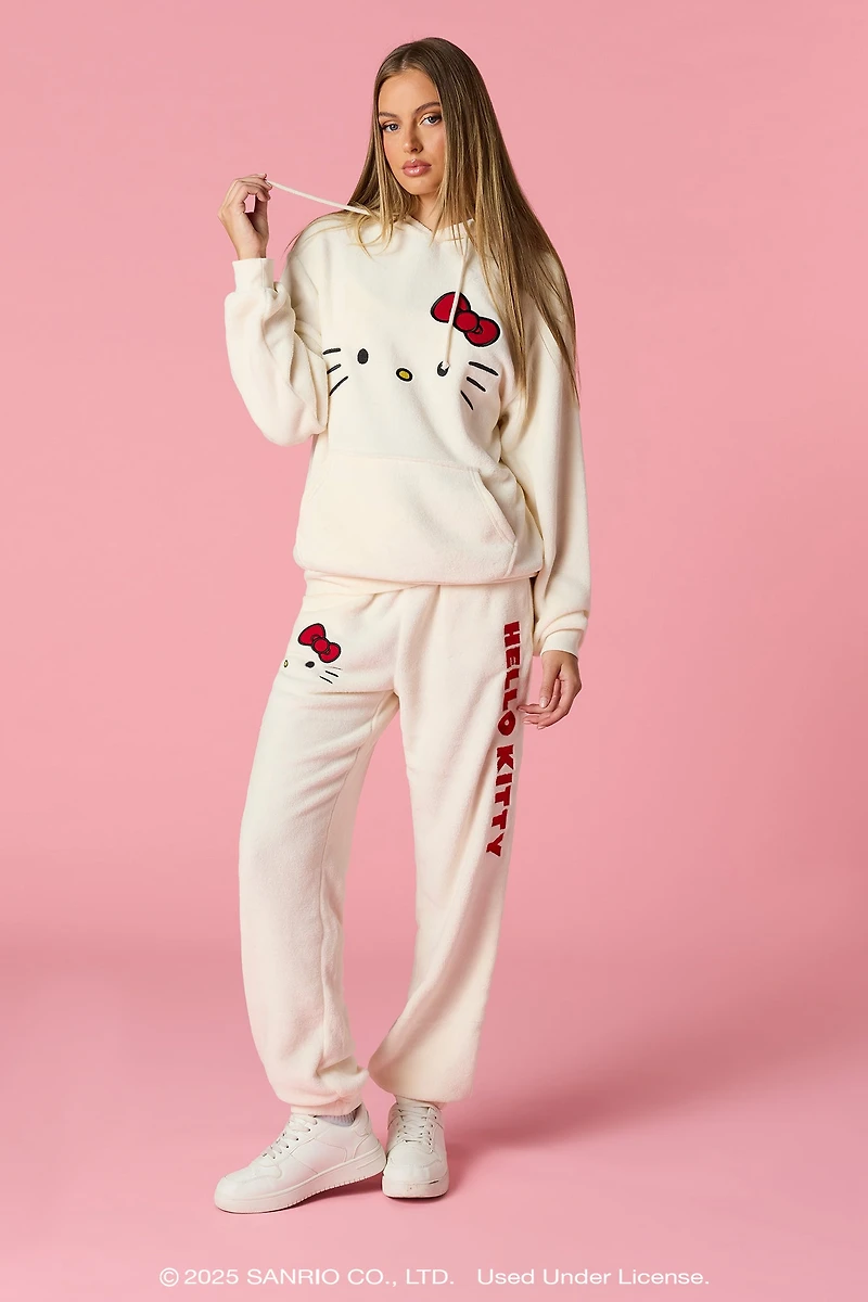 Hello Kitty® Holiday Embroidered Plush Jogger