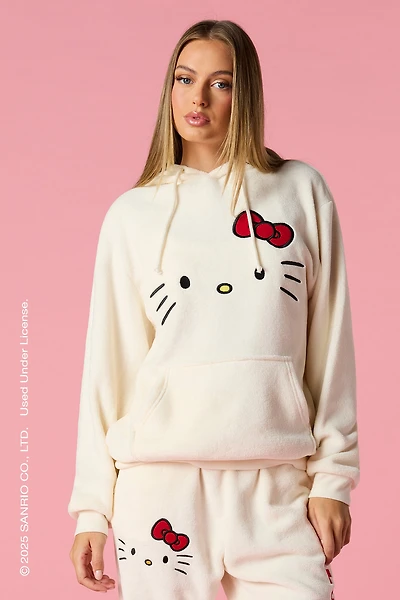 Hello Kitty® Holiday Embroidered Plush Hoodie