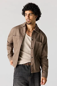 Haut carré boutonné en denim