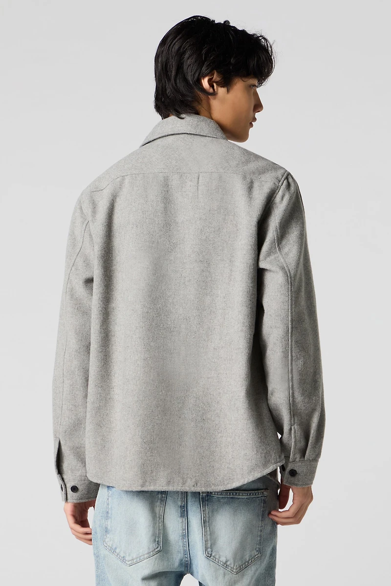 Haut en flanelle boutonné à manche longue