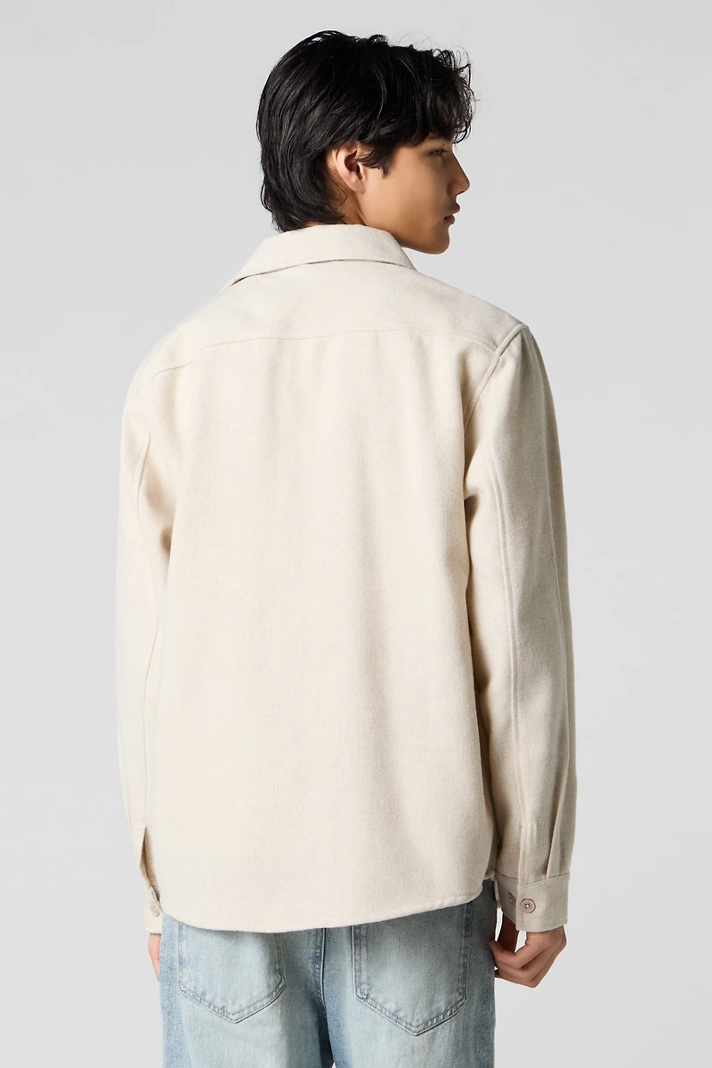 Haut en flanelle boutonné à manche longue