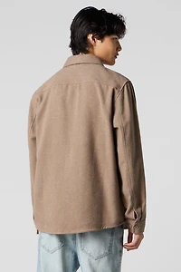 Haut en flanelle boutonné à manche longue