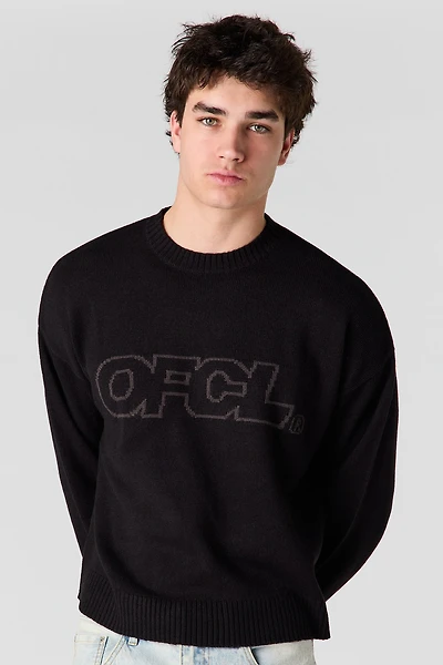 Jacquard Knit Boxy Sweater