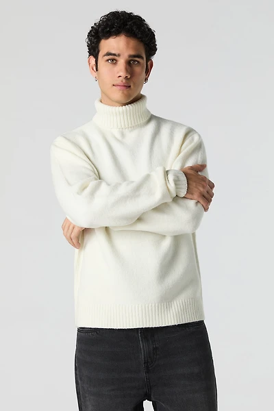 Mossy Knit Turtleneck Sweater
