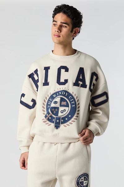 Chicago Twill Embroidered Fleece Sweatshirt