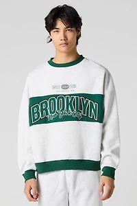 City Graphic Colourblock Fleece Sweatshirt