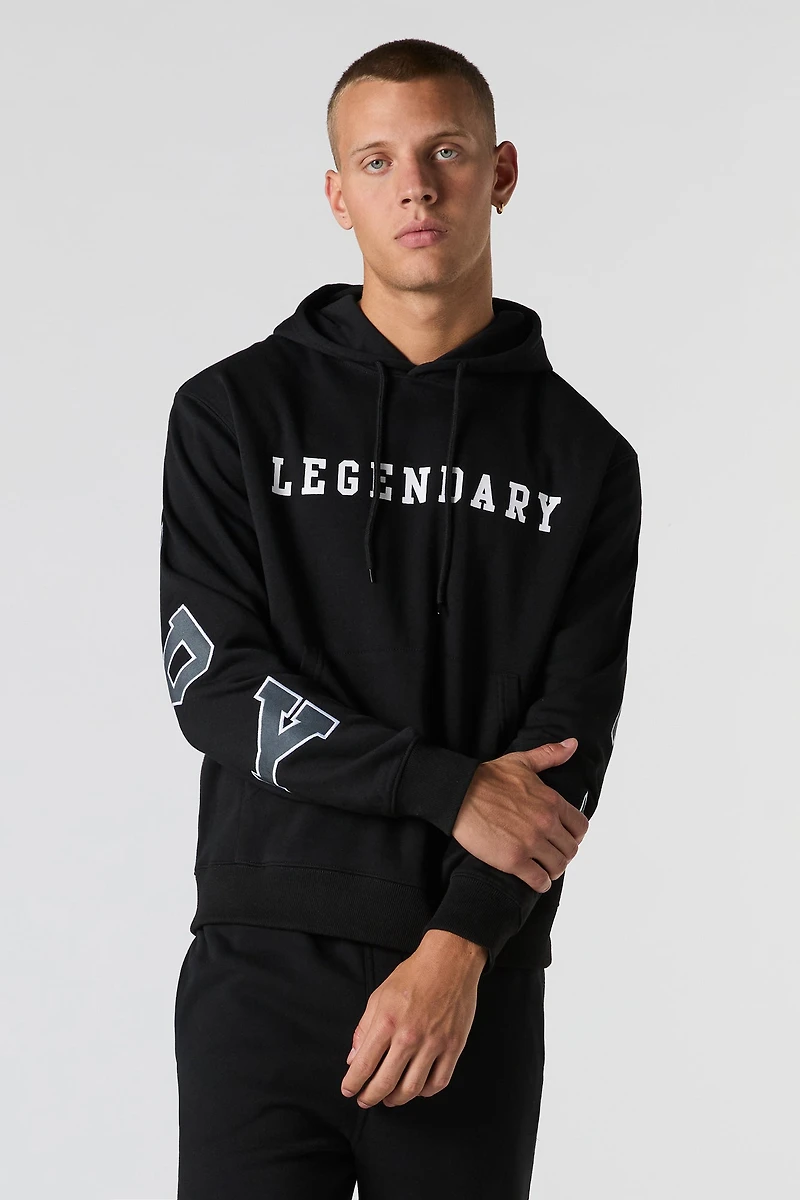 Twill Embroidered Fleece Hoodie