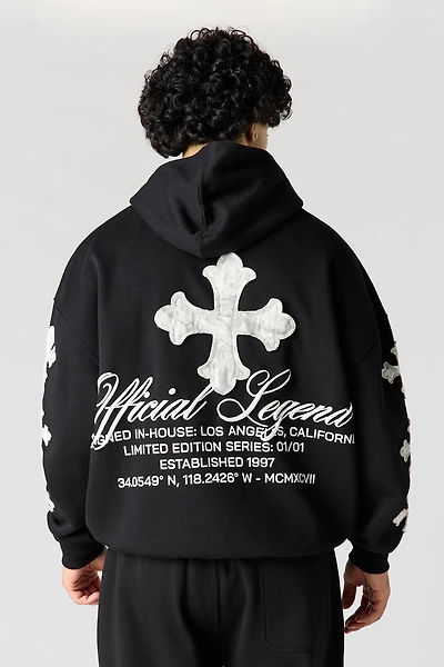 Graphic Fleece Baggy Hoodie