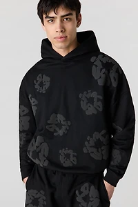 Puff Print Boxy Fleece Hoodie