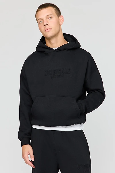 Premium Heavyweight Fleece Embossed Boxy Hoodie