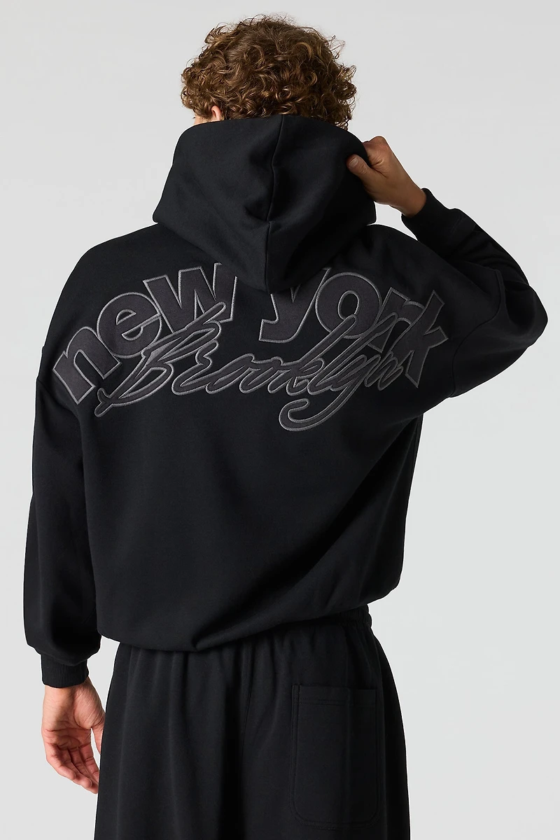 Graphic Boxy Fleece Hoodie