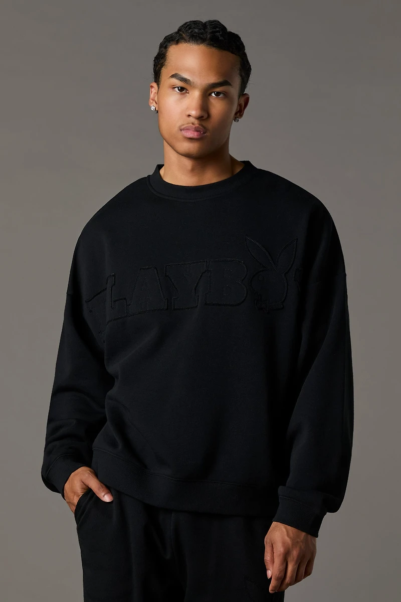 Playboy Patched Fleece Sweatshirt