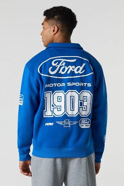 Ford Embroidered Graphic Zip-Up Fleece Jacket