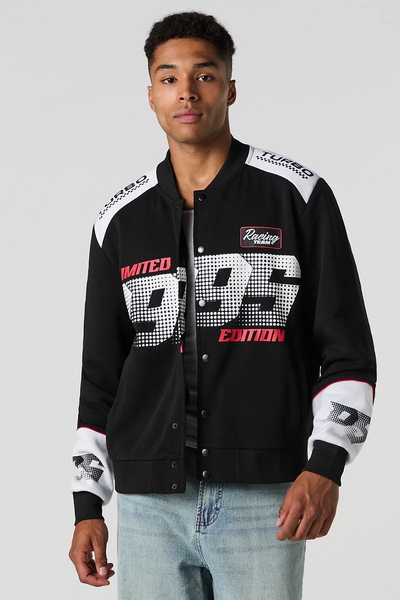 1995 HD Print Fleece Racing Jacket