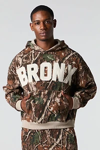 Camo Patch Boxy Fleece Hoodie