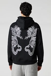 Dragon Graphic Fleece Hoodie