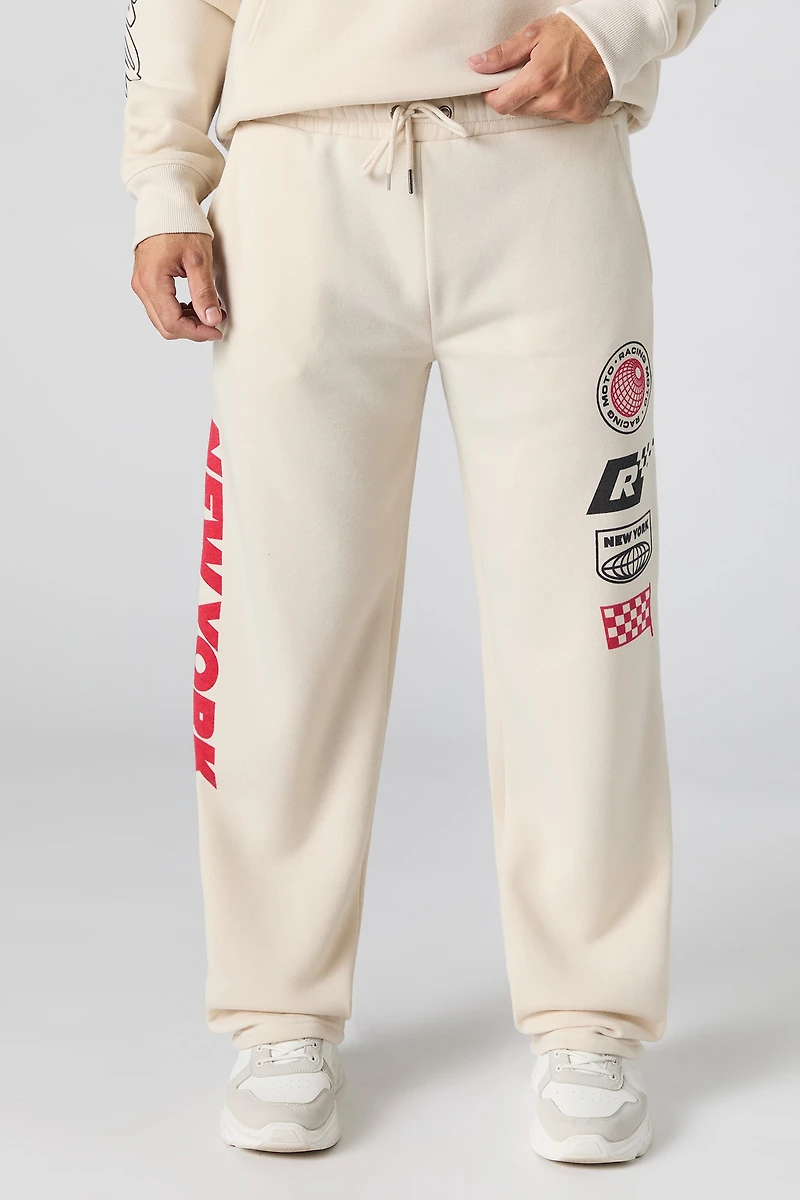 Pantalon en molleton à imprimé Racing Team