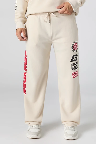 Pantalon en molleton à imprimé Racing Team