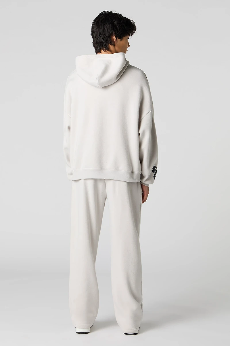 Pantalon en molleton à broderie LA