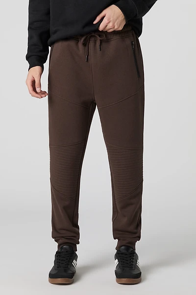 Jogger de style moto en molleton