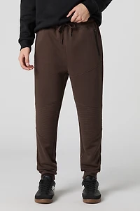 Jogger de style moto en molleton