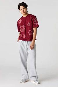 Pantalon d'entraînement à jambe large en molleton lourd de qualité supérieure