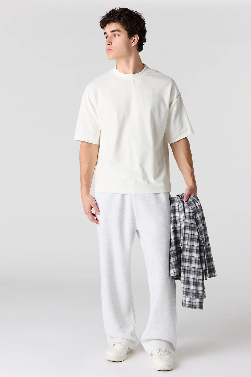 Pantalon d'entraînement à jambe large en molleton lourd de qualité supérieure