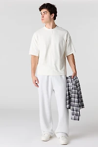 Pantalon d'entraînement à jambe large en molleton lourd de qualité supérieure