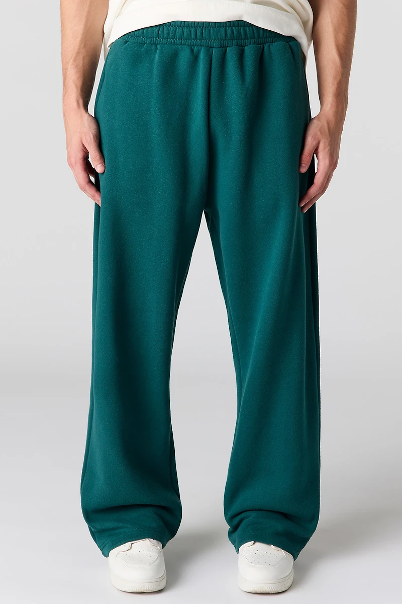Pantalon d'entraînement à jambe large en molleton lourd de qualité supérieure