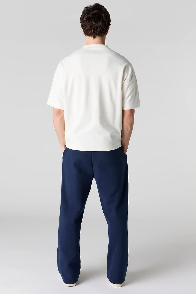 Pantalon d'entraînement à jambe large en molleton lourd de qualité supérieure