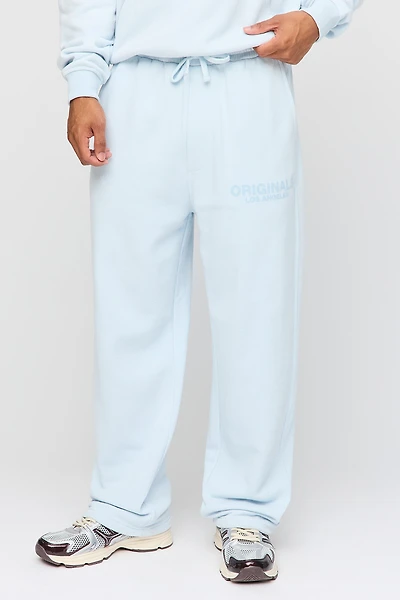 Pantalon d'entraînement baggy en molleton lourd supérieur imprimé