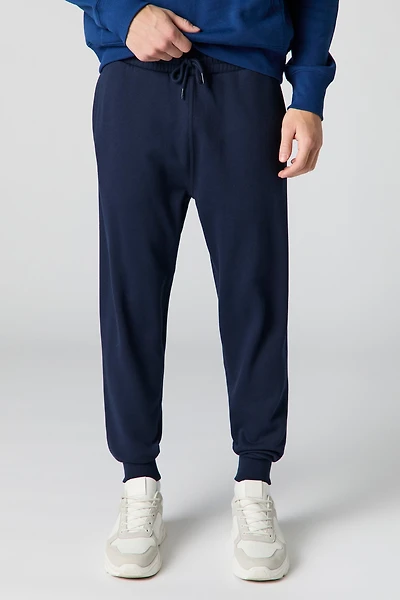 Jogger en molleton uni