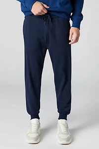 Jogger en molleton uni