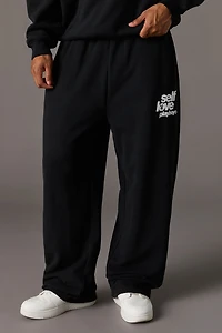 Playboy Graphic Wide Leg Fleece Sweatpant
