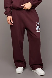 Pantalon d'entraînement à jambe large en molleton avec imprimé Playboy