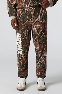 Jogger en molleton avec empiècement et motif camouflage