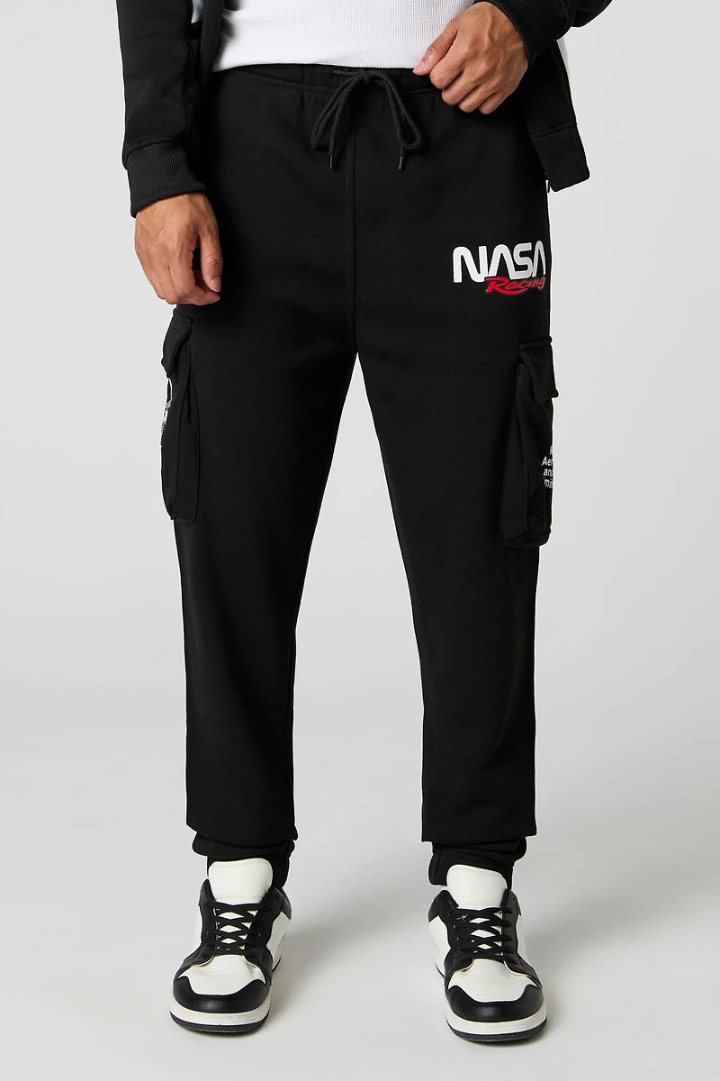 NASA HD Print Fleece Cargo Jogger