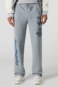 Pantalon d'entraînement de style universitaire en molleton à imprimé City
