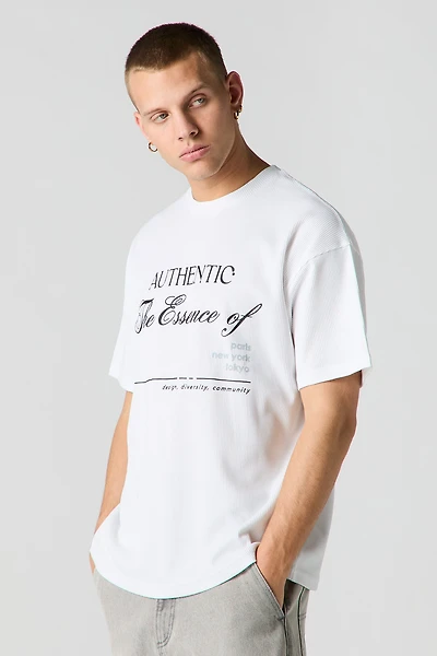 T-shirt texturé à imprimé Authentic