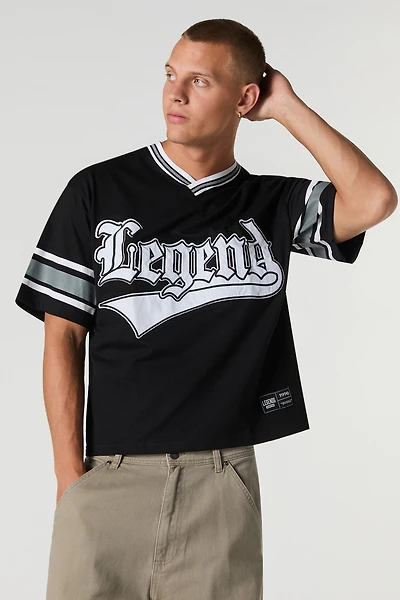 Jersey avec motif brodé en sergé