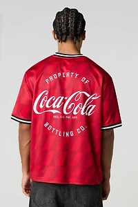 Jersey de base-ball en filet à imprimé Coca Cola