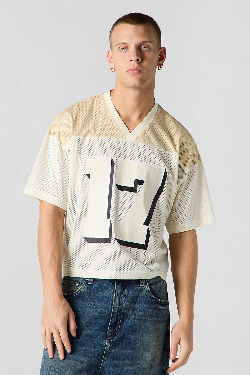 Graphic Mesh Boxy Football Jersey