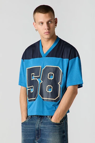 Graphic Mesh Boxy Football Jersey