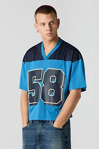 Graphic Mesh Boxy Football Jersey