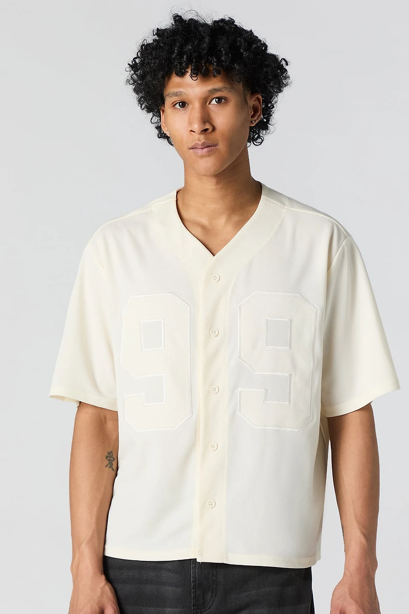 99 Embroidered Mesh Baseball Jersey