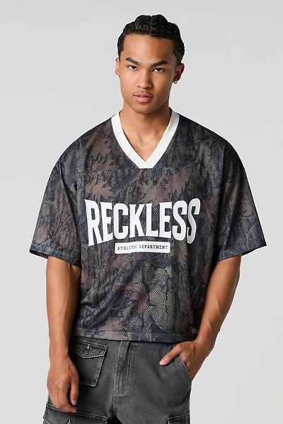 Jersey en filet camouflage à imprimé Reckless